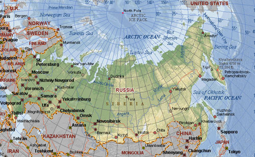 Much of Northern Asia and some a map of asia with countries. Much of Northern Asia and some