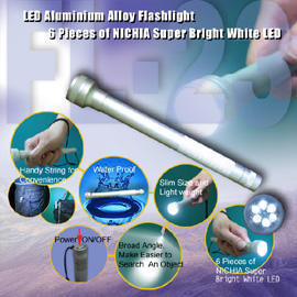 LED Aluminium Alloy Flashlight (Lampe de poche à DEL en alliage d`aluminium)