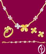 SPRING LOVE - 24K REAL SOLID GOLD - COSTUME JEWELLERY (SPRING LOVE - 24K Real Solid Gold - Bijoux de fantaisie)