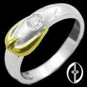 LOVE KNOT - 0.1Ct. DIAMOND RING 14K WHITE GOLD (Love Knot - 0.1Ct. DIAMANT-RING 14K Gold)