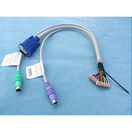 H-DENSITY 15PIN MALE AND MINIDIN 6PIN MALE *2 TO SCN 2.5mm PITCH HOUSING 12PIN*2 (H-DENSITY 15PIN MALE AND MINIDIN 6PIN MALE *2 TO SCN 2.5mm PITCH HOUSING 12PIN*2)