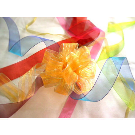 sheer, organza ribbon