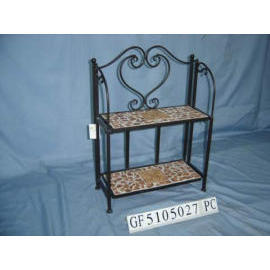 Mosaic flower Racks/Book Shelf, 2 tiers