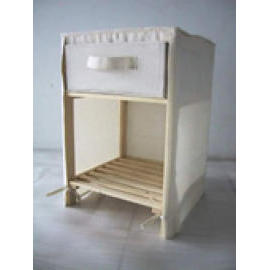 WOODEN RACK WITH DRAWER (PORTE EN BOIS AVEC TIROIR)