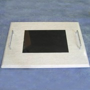Corner Patterned Marble Cutting Board (Black & White) (Corner Patterned Marble Cutting Board (Black & White))