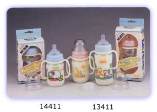 Wide neck feeding bottle