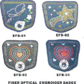 FIBER OPTICAL EMBROIDER BADGE (FIBER OPTICAL EMBROIDER BADGE)