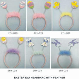 EASTER EVA HEADBAND WITH FEATHER (ПАСХАЛЬНЫЙ космос заставку с ковылем)