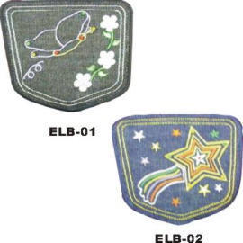 6 LEDS FLASHING EMBROIDER BADGE