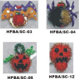 1 LED HALLOWEEN FLASHING BROOCH