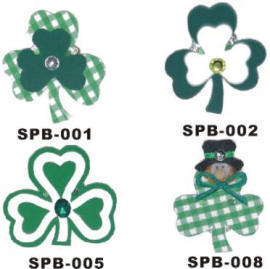 St. Patrick`s Day flashing brooch (День святого Патрика мигать брошь)