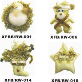 CHRISTMAS FLASHING BROOCH(CREAM/GOLD)