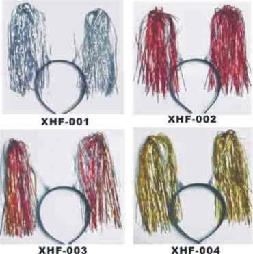 Wiggly headband with tinsel fringe (Wiggly bandeau avec frange clinquant)