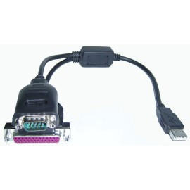 USB to RS-232 & Printer Ports Cable (USB vers RS-232 & Ports d`imprimante Câble)