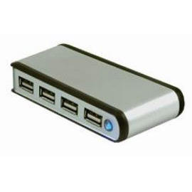 USB2.0 Aluminum 4 port Hub (USB2.0 Aluminum 4 Port Hub)