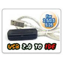 200 , USB2.0 to IDE adapter kit ,works with 2.5`` 3.5`` HDD and 5.25`` CD/DVD Dr (200, USB2.0 vers IDE kit adaptateur fonctionne avec 2.5``3.5``disque dur et de 5)