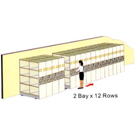 mobile shelving system (système de rayonnage mobile)