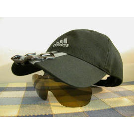 Cap-mounted adjustable polarized visor (sunglasses) (Кап-поляризованных установлен регулируемый козырек (очки))