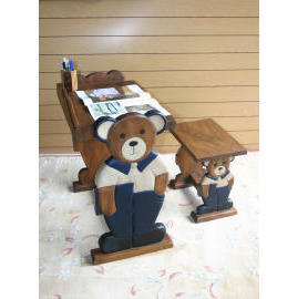 BEAR WITH BOOK TABLE +STOOL (BEAR с книгой стол + ТАБУРЕТКА)