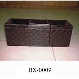 LEATHER STATIONERY STORAGE BOX (LEATHER STATIONERY STORAGE BOX)