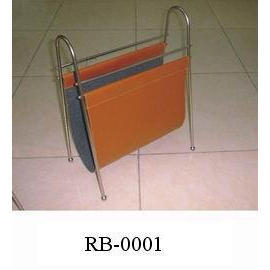 LEATHER MAGAZINE RACK (CUIR PORTE REVUES)