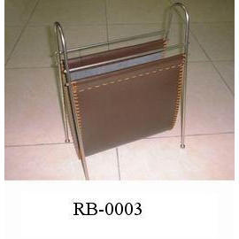 LEATHER MAGAZINE RACK (CUIR PORTE REVUES)