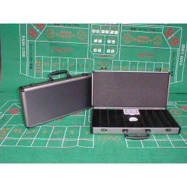 dark-grey aluminum poker chip case for 500pcs (dark-grey aluminum poker chip case for 500pcs)