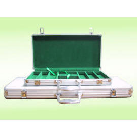 silver aluminum poker chip case for 300pcs/500pcs (Серебро алюминий покер чипа случае 300pcs/500pcs)