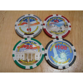 America The Beautiful poker chip (America The Beautiful jeton de poker)