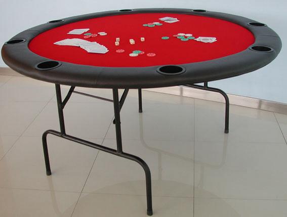 round poker folding table