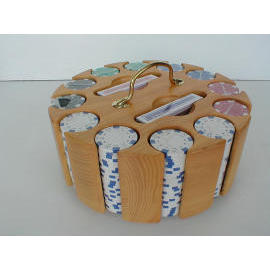 wooden carousel chip set (wooden carousel chip set)