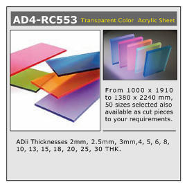Transparent Color Acrylic Sheet (Couleur transparente Acrylic Sheet)