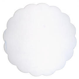 Plain Coaster_Round with Scalloped Edge (16 Sides) (Plain Coaster_Round avec Gratin Edge (16 côtés))