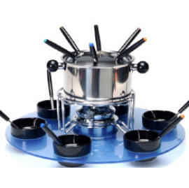 23Piece Lazy Susan Fondue Set