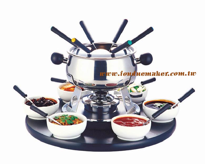 23Piece Lazy Susan Fondue Set (23Piece Lazy Susan Fondue Set)