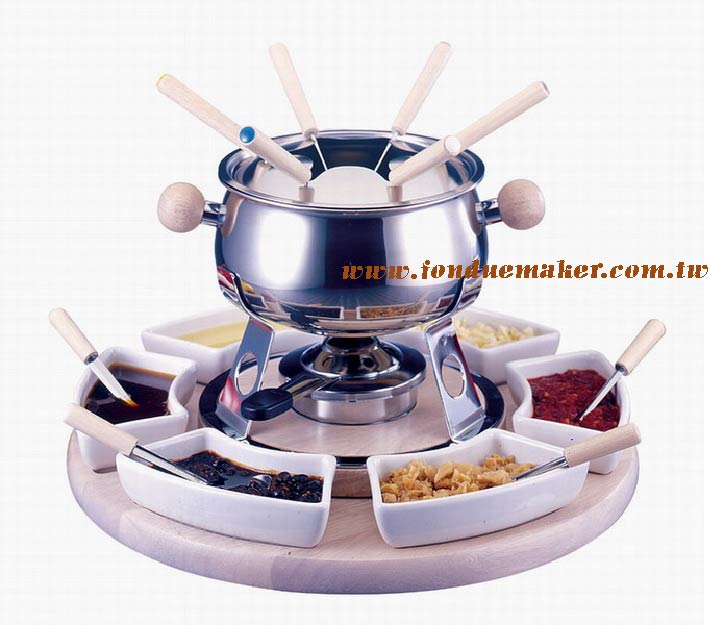 23Piece Lazy Susan Fondue Set (23Piece Lazy Susan Fondue Set)