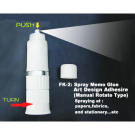 Spray Memo Glue-Art Design Adhesire (Manual Rotate Type) (Spray Glue Mémo-Art Design Adhesire (Manuel Rotation Type))