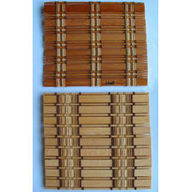 Woven wood and bamboo blind (Woven wood and bamboo blind)