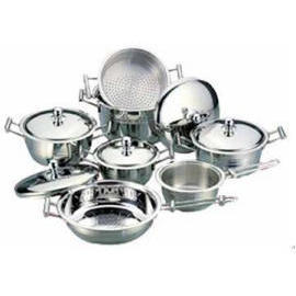 S/S 18/10 12PCS COOKWARE SET (S / S 18/10 12PCS Batterie de cuisine)