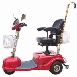 Elektro-Rollstuhl mit Krücke (Elektro-Rollstuhl mit Krücke)