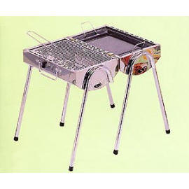 Twin Barrel BBQ, BBQ Set, BBQ Grill (Double barrel BBQ, une composition BBQ, un gril BBQ)