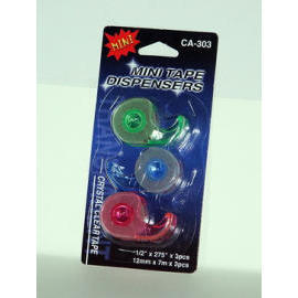 Mini Crystal Clear Tape Dispenser X 3 pcs / Blister Card (Mini Crystal Clear Tape Dispenser X 3 pcs / Blister Card)