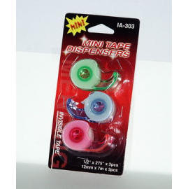 Mini Invisible Tape Dispenser Set X 3 pcs / Blister Card (Mini Invisible Band Dispenser Set X 3 Stück / Blister Card)
