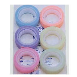 Colored Invisible Tape / Crystal Clear Tape X 6 pcs (1`` core) (Farbige sichtbar Tape / Crystal Clear Tape X 6 Stück (1``Kern))