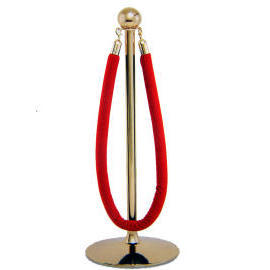 Crowd Control Stand with Universal loop(Brass)