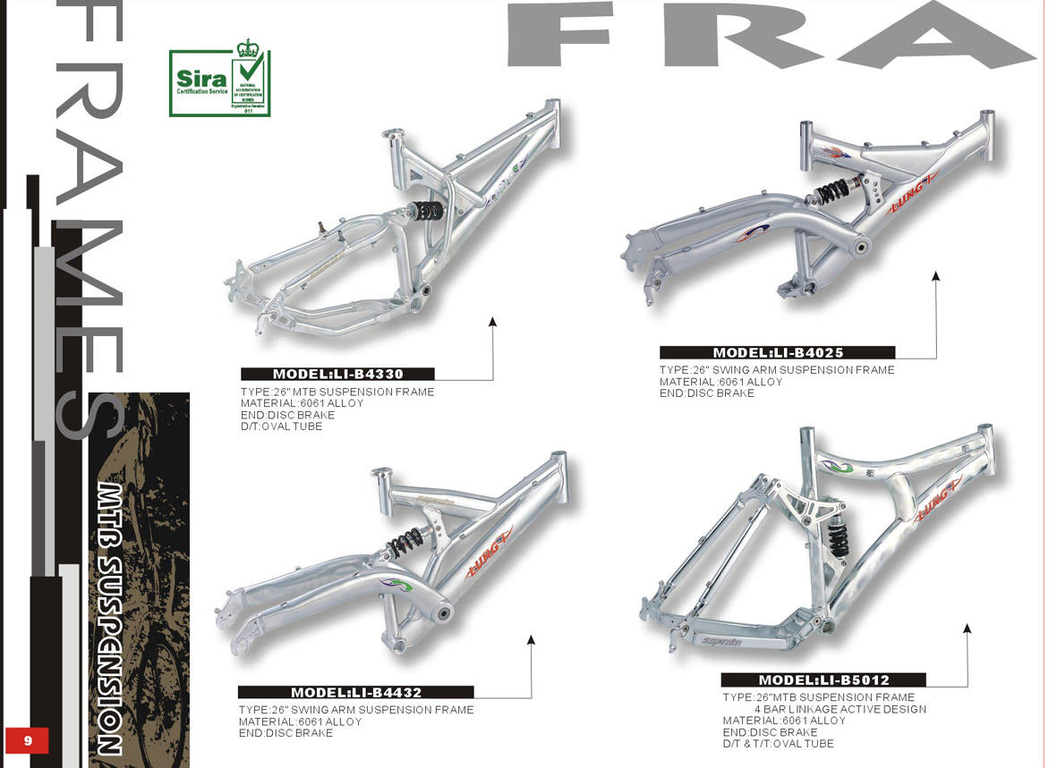 MTB FRAME AND FORK