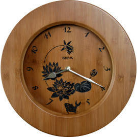 Quartz Bamboo carve wall clock (Кварцевые Бамбук вырезать настенные часы)