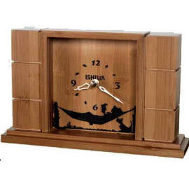 Bamboo carve table clock (Bamboo carve table clock)