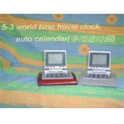 World Time Travel Clock, Auto Calendar (World Time Clock Voyage, Auto Calendrier)