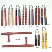 Wooden Nunchakus & Tonfa (Nunchakus en bois & Tonfa)